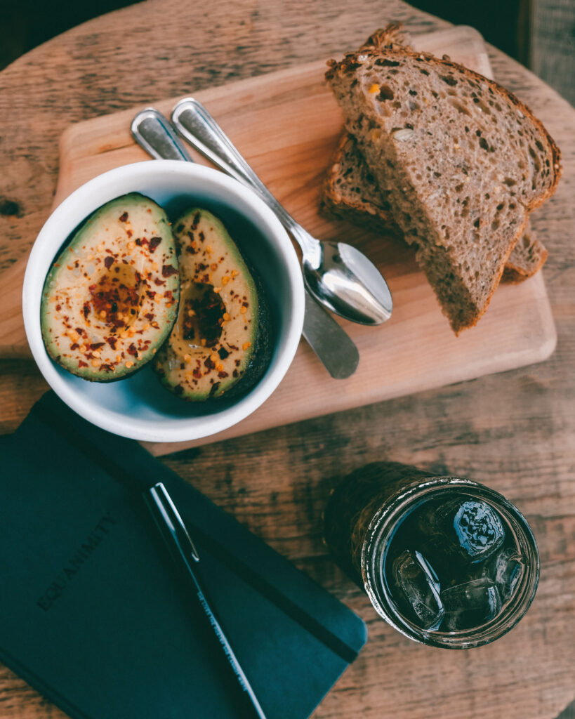 Delicious Breakfast Setup: Avocado Toast & Refreshing Drink Wallpaper