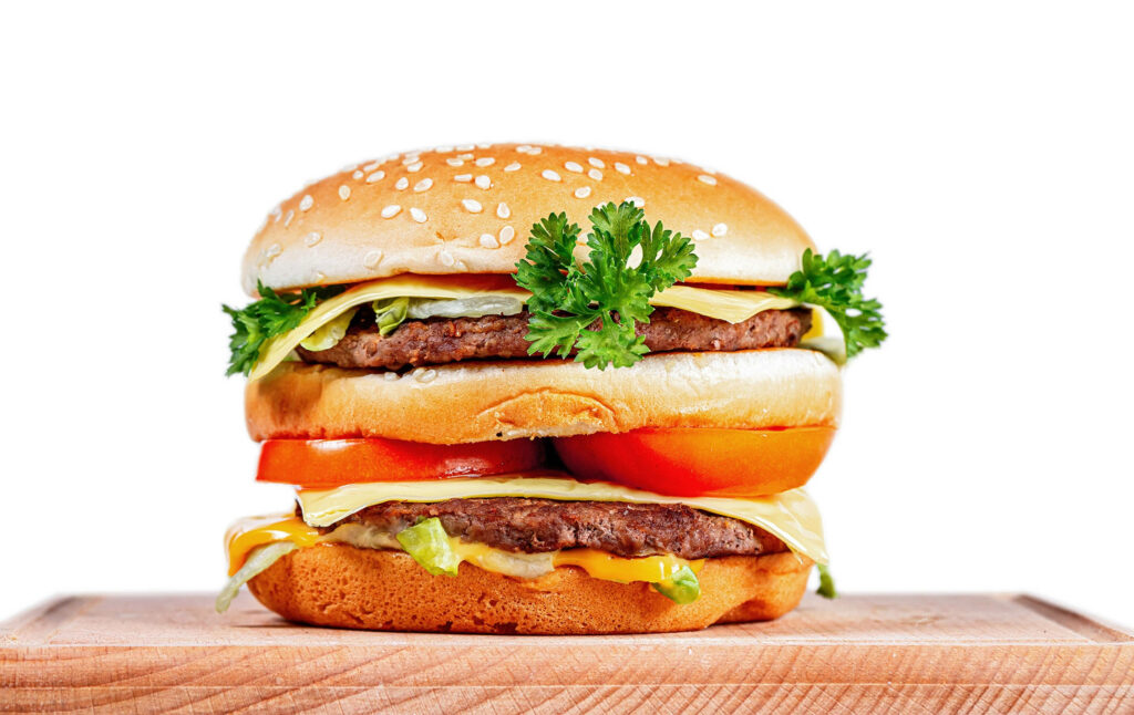 Delicious Cheeseburger Wallpaper: Juicy Layers & Fresh Ingredients