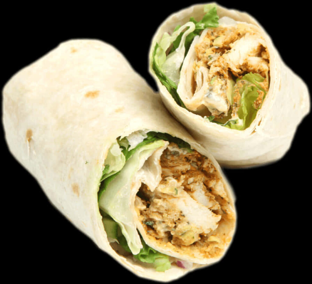 Delicious Chicken Shawarma Wrap - Tasty Meal Wallpaper Background