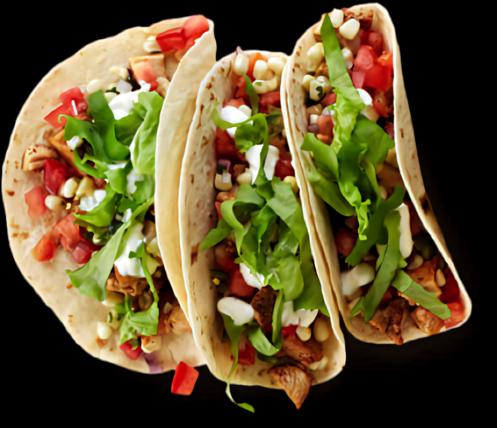 Delicious Chicken Tacos Wallpaper: Tender, Fresh & Creamy Perfection