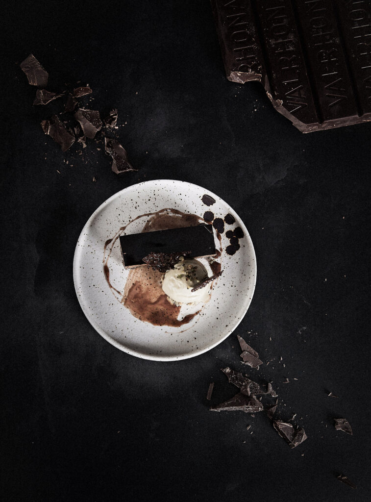 Delicious Chocolate Cake & Ice Cream Wallpaper - Tempting Food Aesthetic