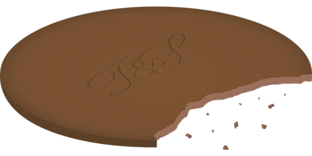 Realistic Chocolate Chip Cookie Wallpaper with Bite and Crumbs