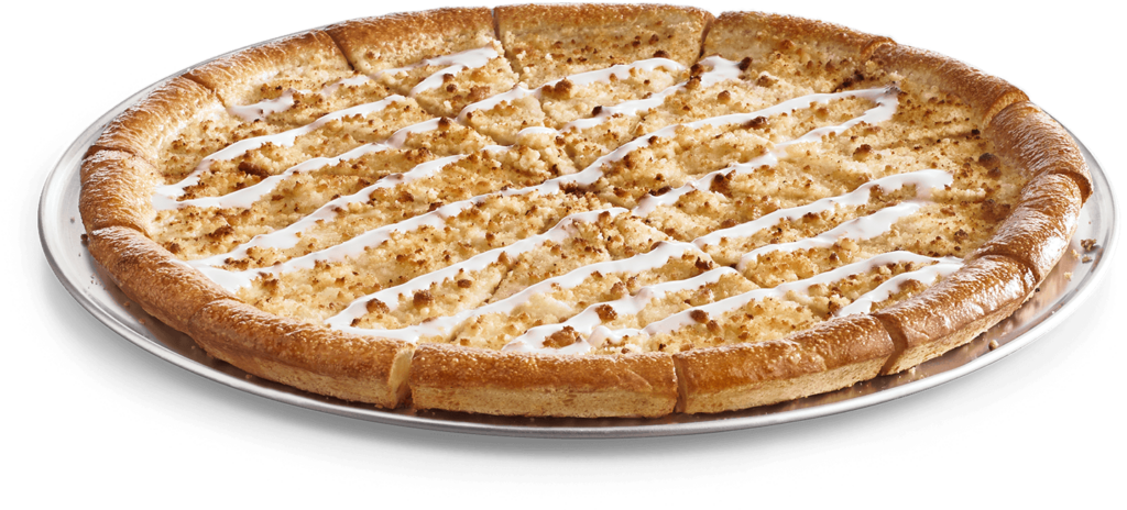 Delicious Cinnamon Dessert Pizza with Icing - Wallpaper Background