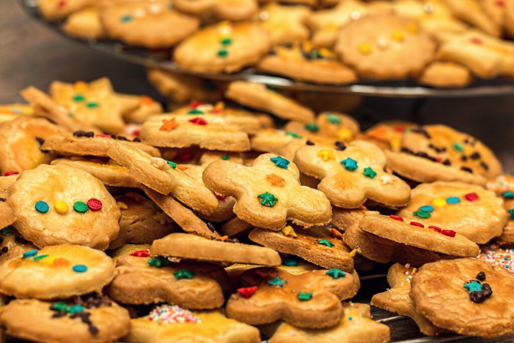 Delicious Cookie and Pastry Wallpaper with Colorful Sprinkles