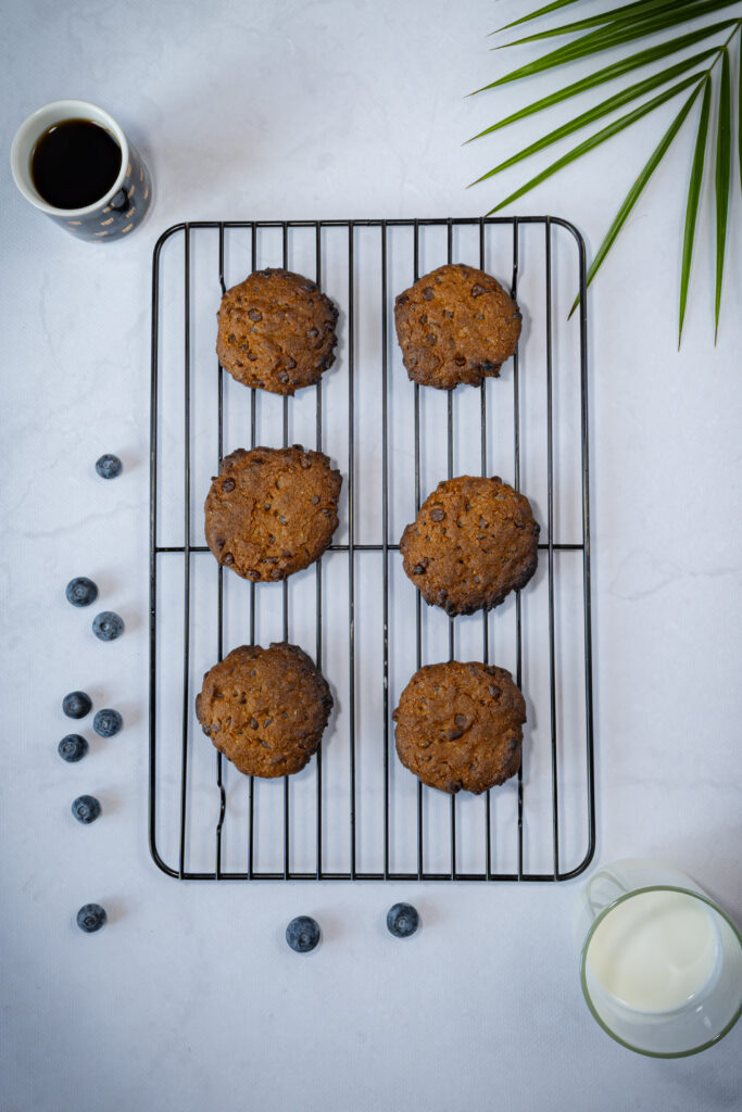 Freshly Baked Cookies with Blueberries - Cozy Wallpaper Background