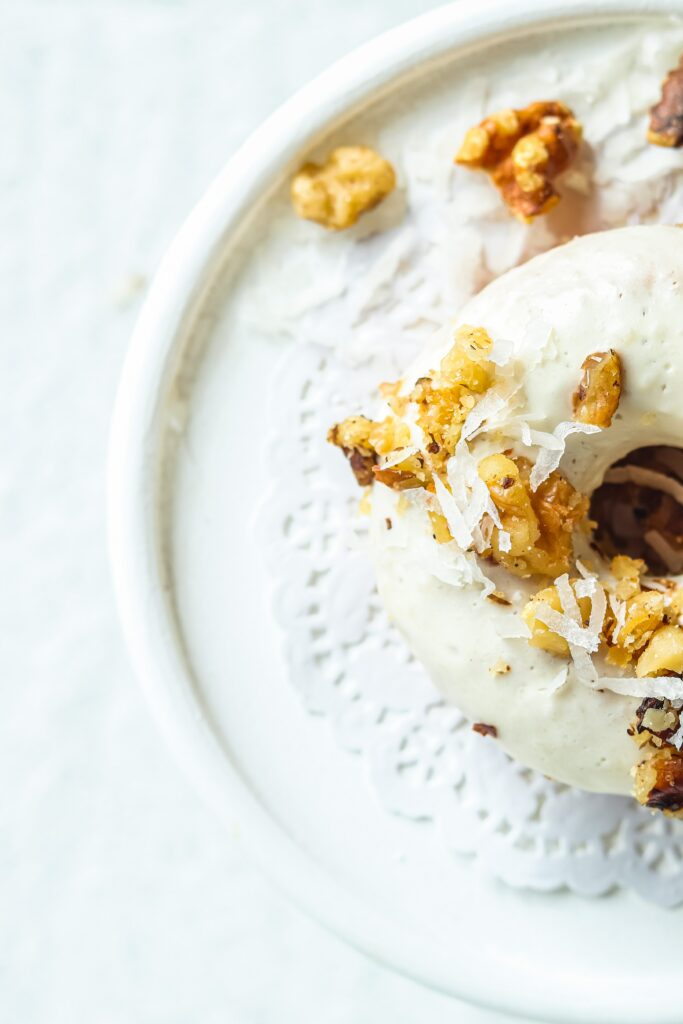 Delicious Donut Wallpaper: Frosted, Coconut-Topped Dessert Image