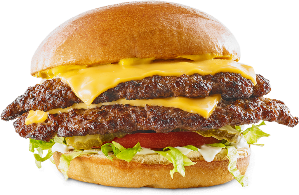 Delicious Double Cheeseburger Deluxe Wallpaper: Juicy & Cheesy Bliss