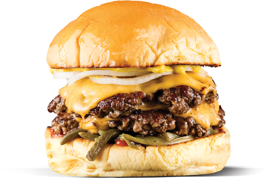 Juicy Double Cheeseburger Wallpaper: Beef, Cheddar & Fresh Toppings