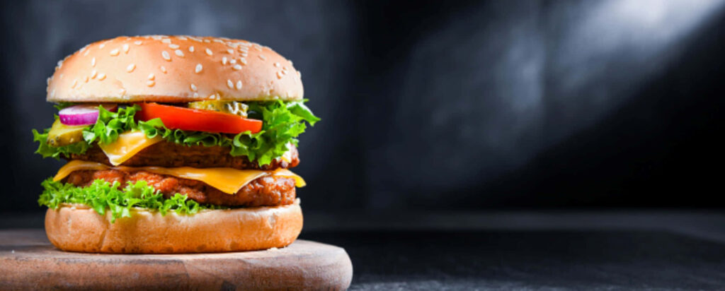 Ultimate Double Patty Burger with Fresh Toppings | Wallpaper Background