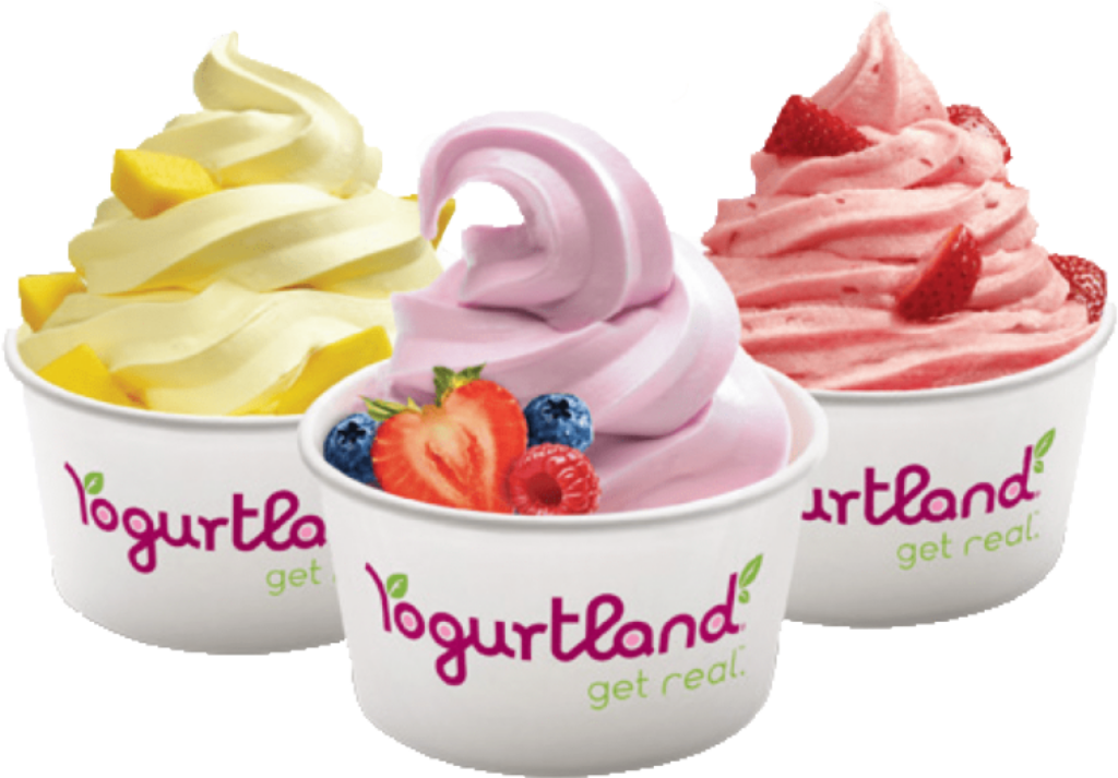 Frozen Yogurt Delight: Fresh Fruit Toppings in Yogurtland Cups Wallpaper