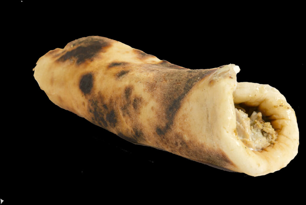 Tempting Grilled Shawarma Wrap Wallpaper: Golden Crust & Rich Texture