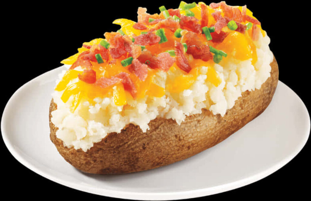 Loaded Baked Potato with Cheddar & Bacon - Delicious Wallpaper