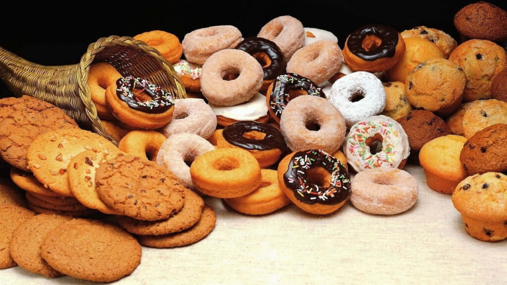 Delicious Pastries & Desserts Wallpaper: Cookies, Donuts, Muffins