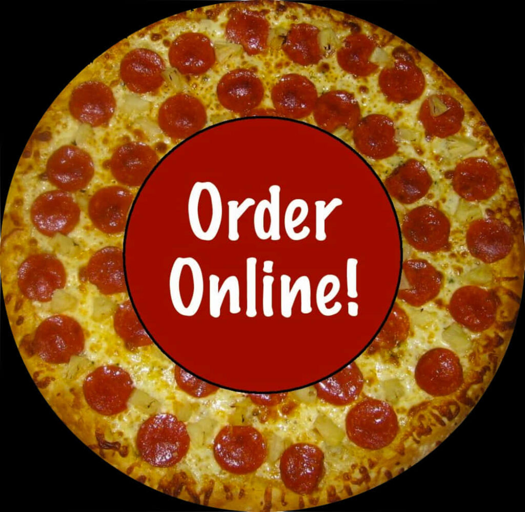 Order Online: Delicious Pepperoni Pizza with Crispy Crust Wallpaper