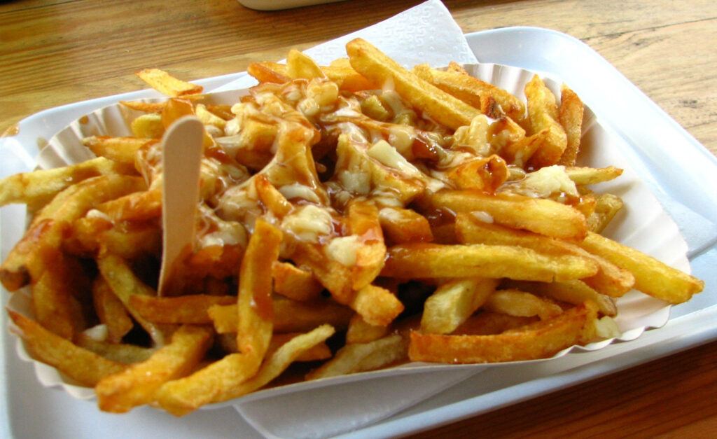 Decadent Poutine Fries with Gravy & Cheese Curds - Wallpaper Image