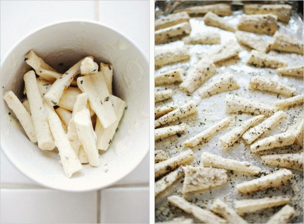 Roasted Parmesan Parsnip Recipe Wallpaper: Delicious Herb Seasoned Sticks