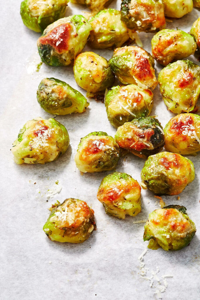 Mouthwatering Brussels Sprouts Wallpaper: Crispy & Cheesy Delight