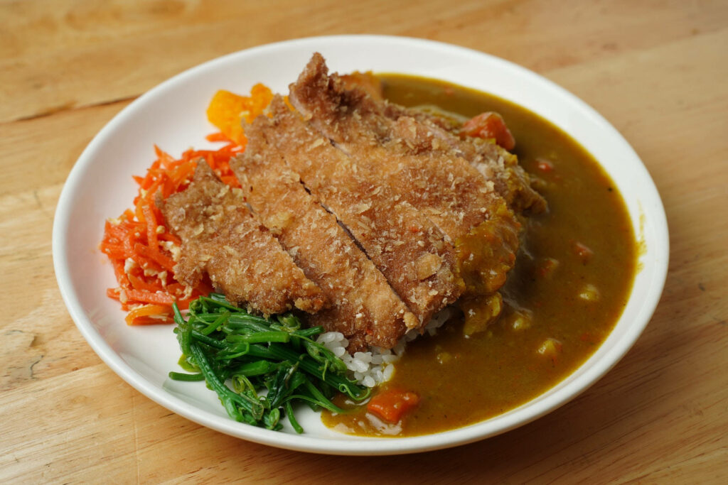 Delicious Tonkatsu with Curry Sauce Wallpaper - Culinary Delight