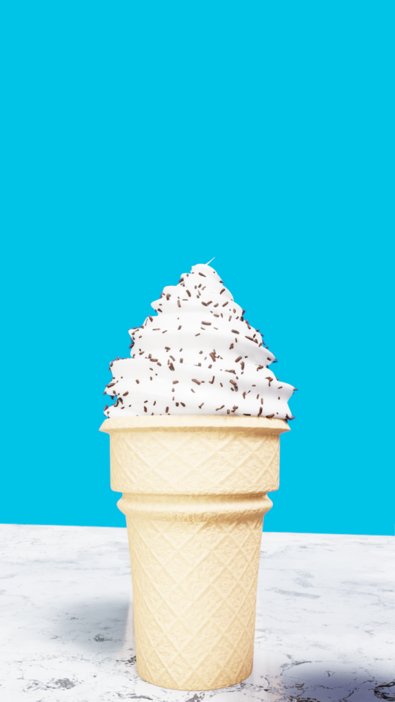 Delicious Vanilla Ice Cream Cone with Chocolate Sprinkles Wallpaper