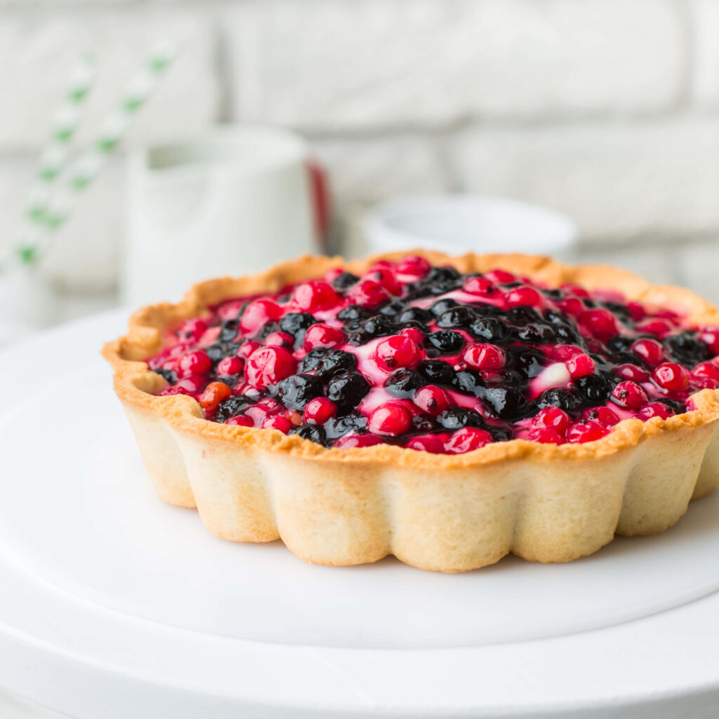 A Delectable Feast: A Burst of Fruity Delight from the Warm Oven Wallpaper