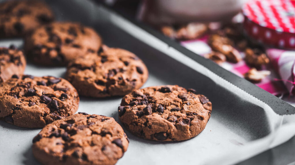 Irresistible Allure of Chocolate Chip Cookies Wallpaper