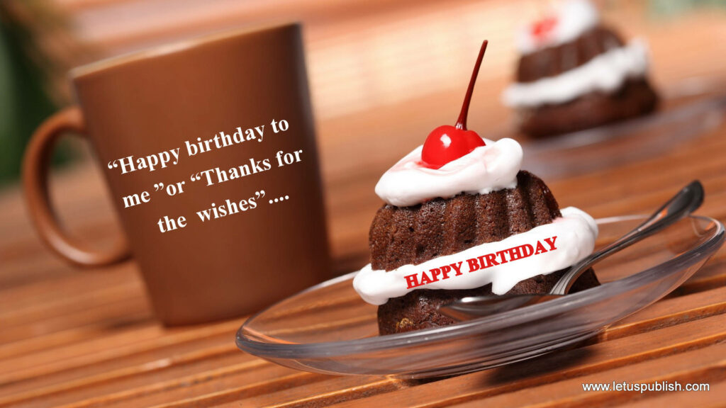 Festive Birthday Wallpaper: Chocolate Cupcake & Coffee Delight