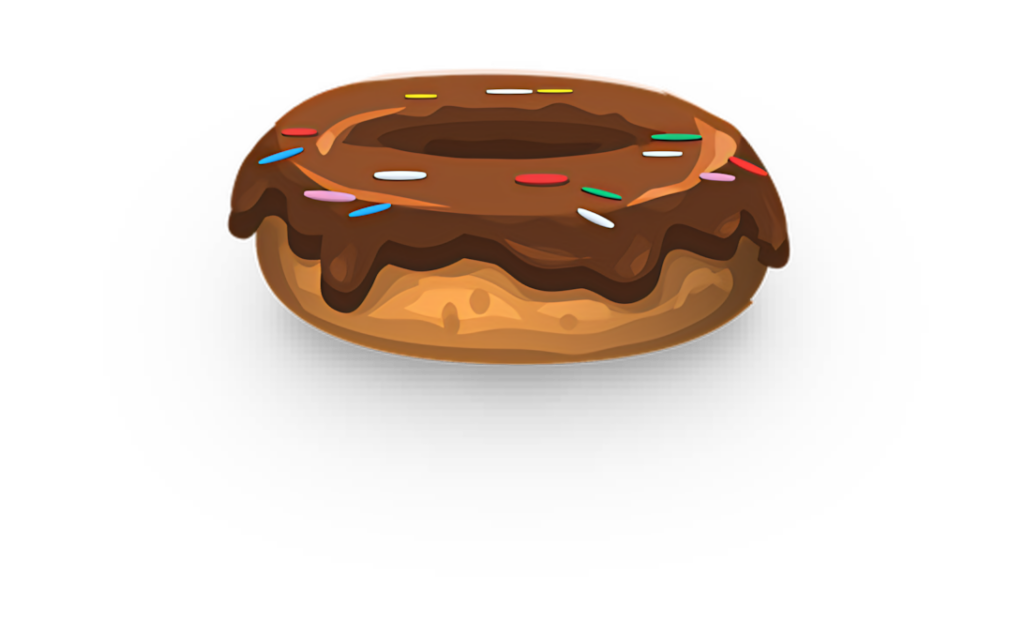 Colorful Chocolate Glazed Donut Wallpaper - Sweet Treat Illustration