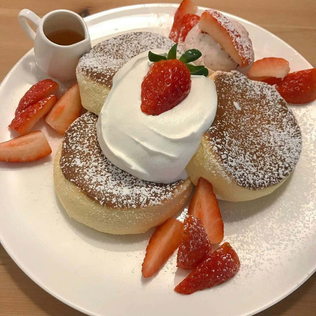 Delicious Pancakes with Strawberries & Whipped Cream - Sweet Wallpaper