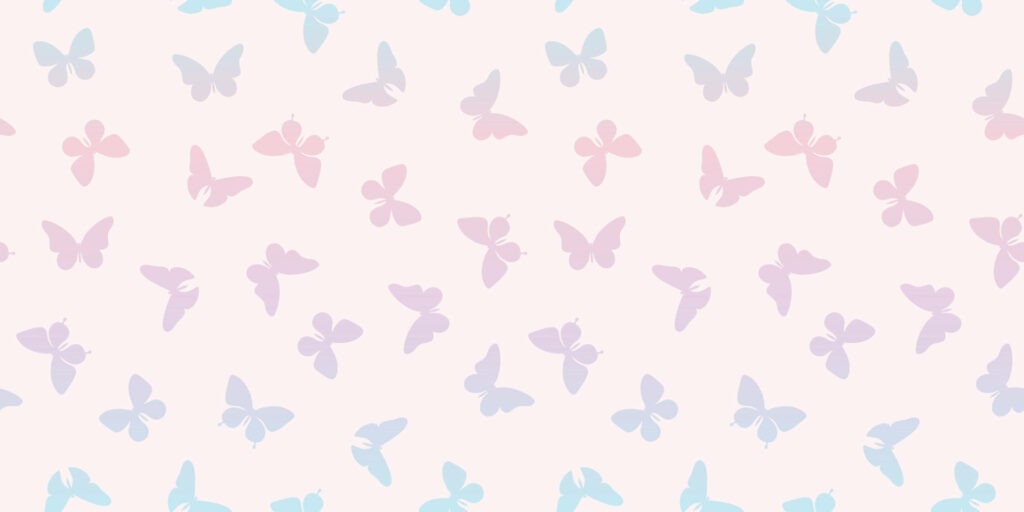 Serene Pastel Butterfly Wallpaper Design on Cream Background
