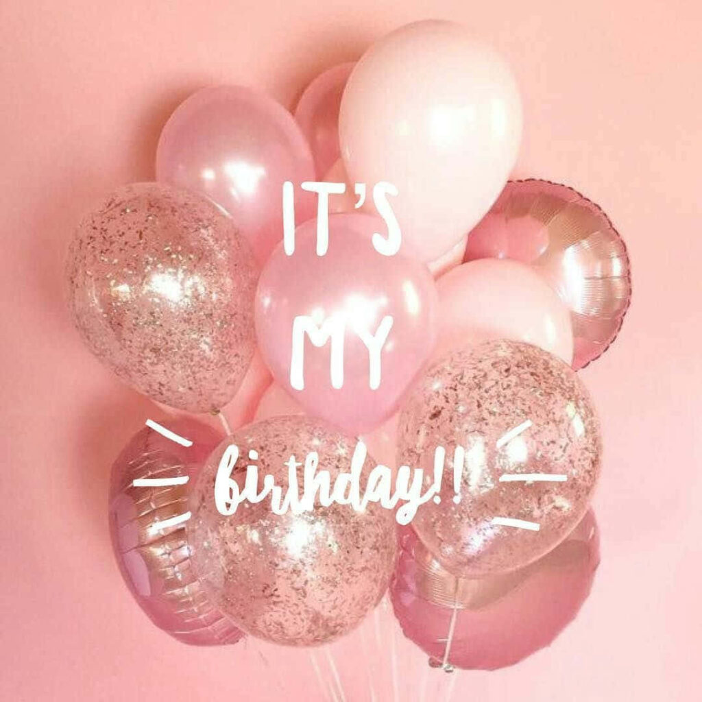 Festive Pink Balloon Birthday Wallpaper - Celebrate with Joy!