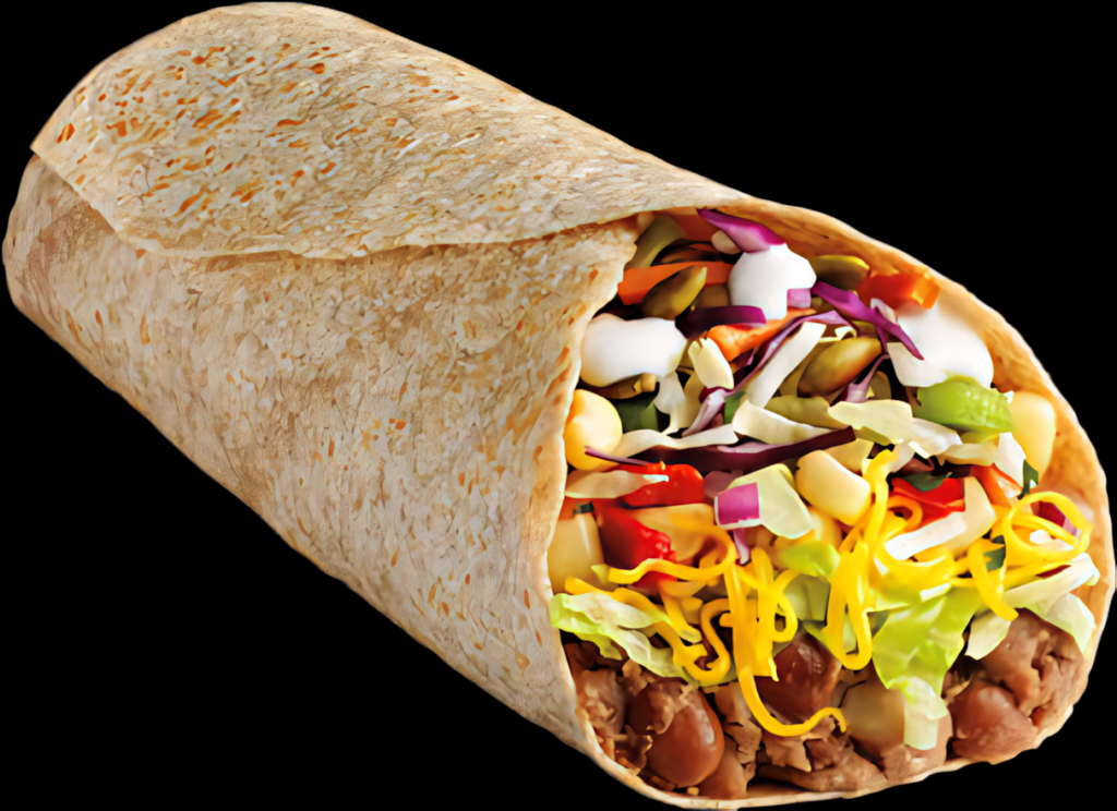 Vibrant Taco Wrap Wallpaper: Fresh Ingredients in a Soft Tortilla