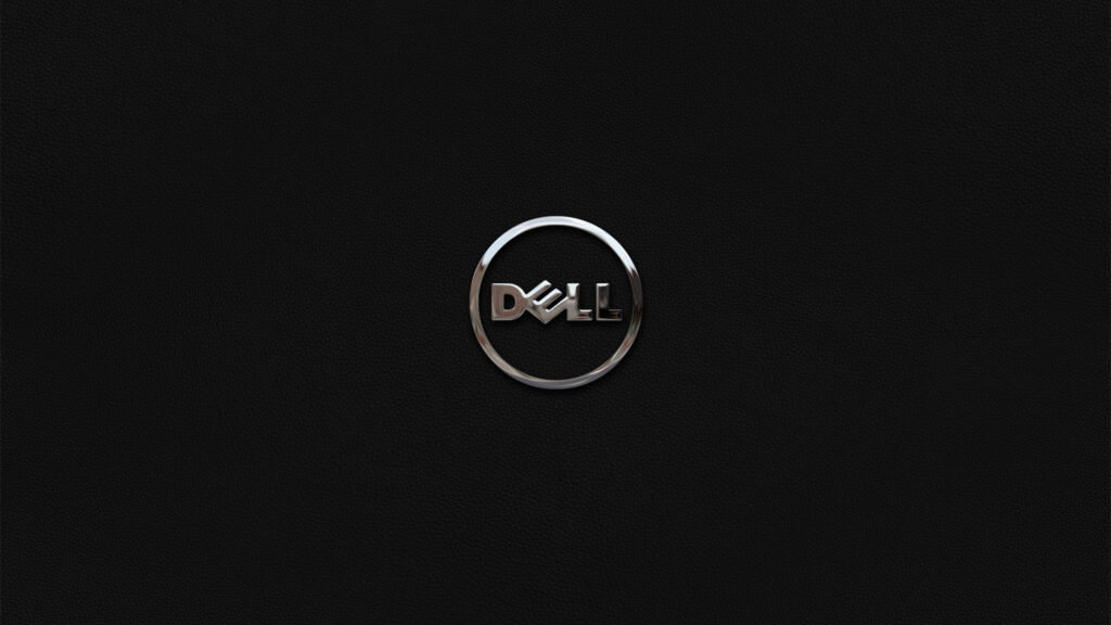 Gleaming Dell HD Logo on a Dark Background: Captivating Dell HD Backdrop Image Wallpaper