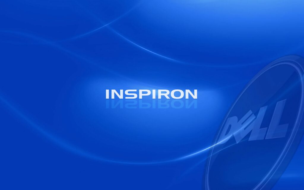 Dell Inspiron wallpaper with sleek blue waves and gradients showcasing modern tech design