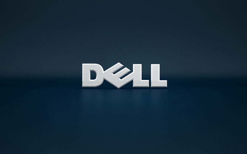 Dell Laptop Emblem in a Minimalist Blue Setting Wallpaper