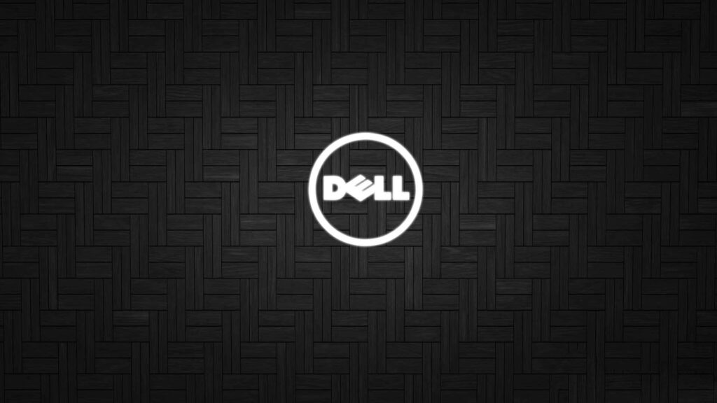 Exquisite Dell Laptop Illuminates against Striking Blackwood Pattern Wallpaper