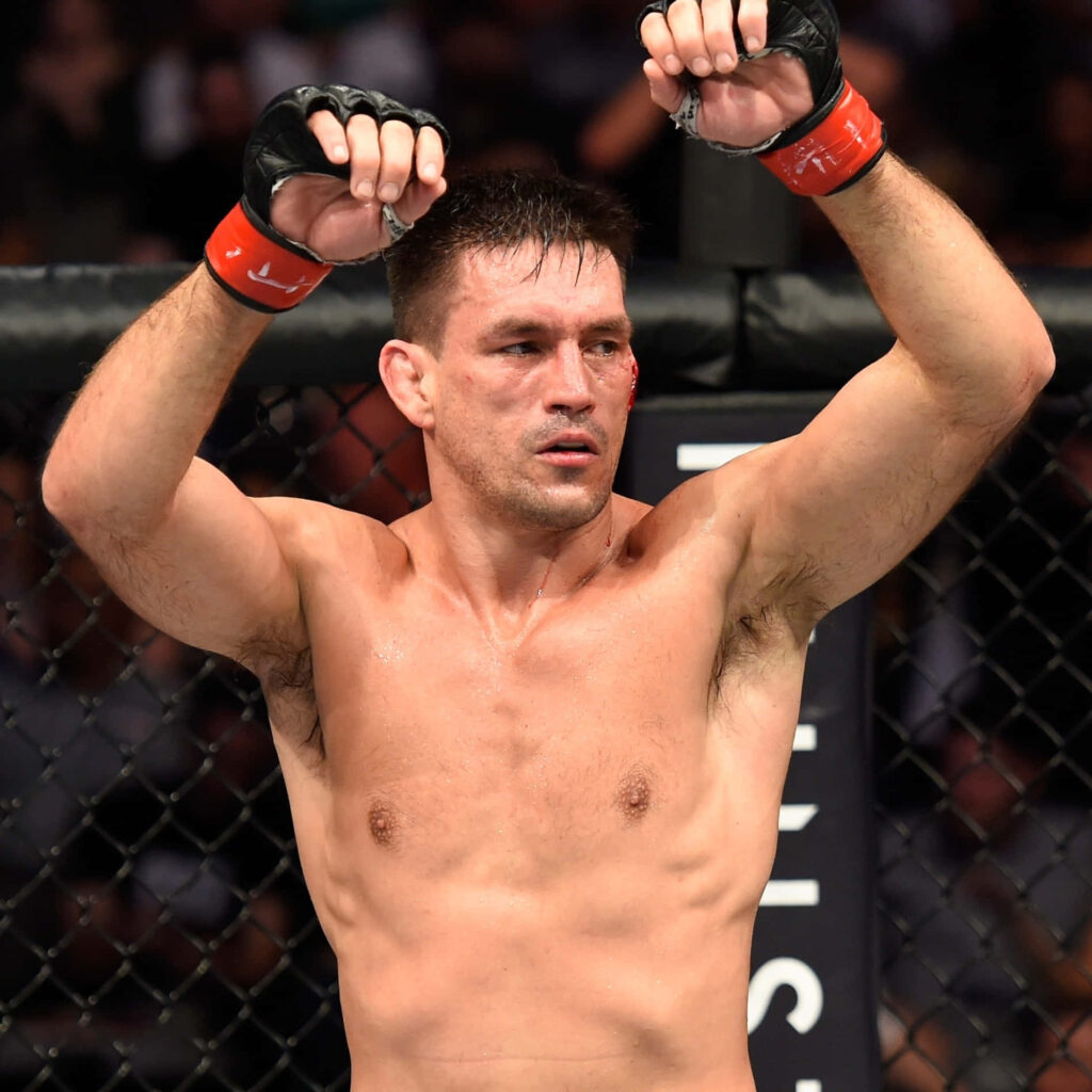Demian Maia UFC fighter in octagon focused intense expression athletic build fight atmosphere Wallpaper
