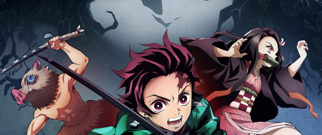 Mastering Darkness: A High Resolution Demon Slayer Anime Background Wallpaper