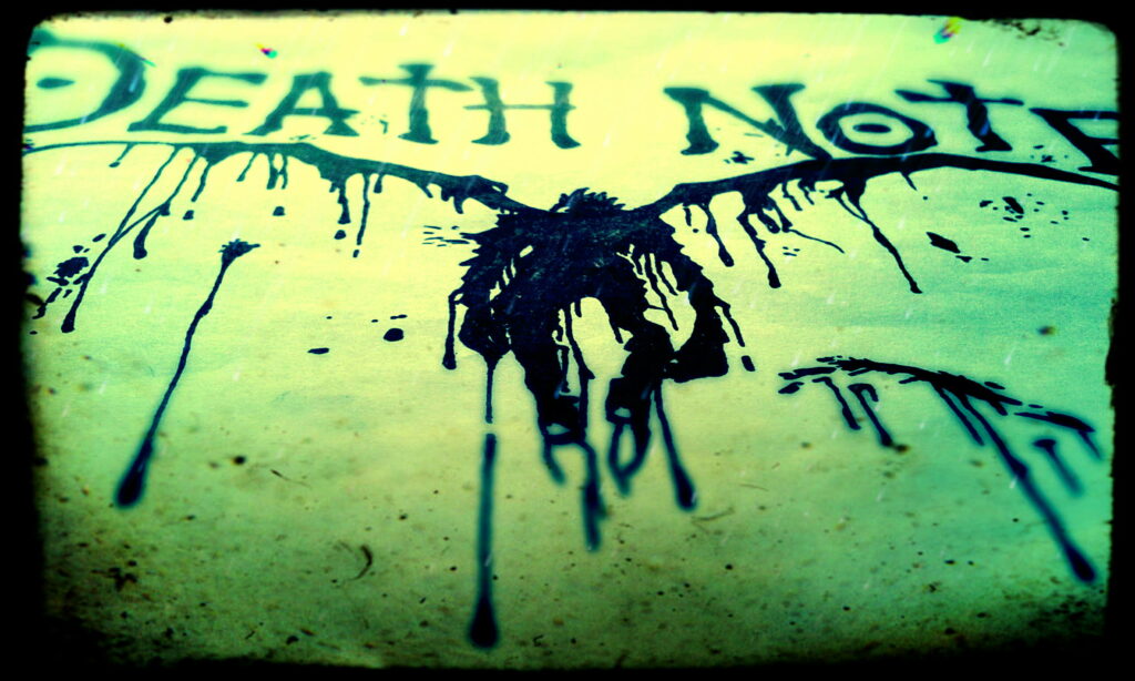 Dark Encounter: Ryuk from Death Note in Captivating Anime Wallpaper