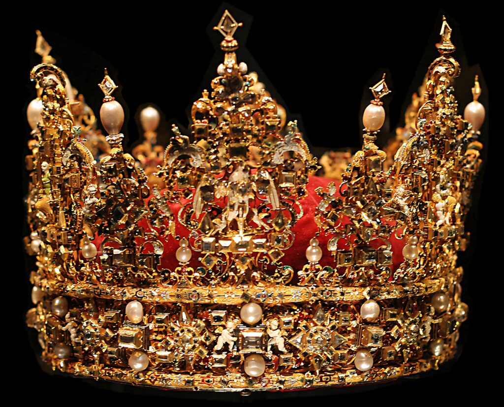 Denmark Christian IV Crown wallpaper ornate gold pearls gemstones Renaissance royal heritage