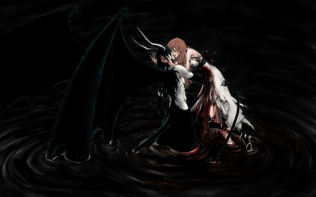 Desolate Depths: The Melancholic Enigma of a Broken Anime Soul Wallpaper