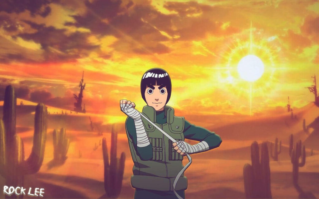 Rising from the Dust: Rock Lee's Handiwork - A Wallpaper to Heal Your Heart