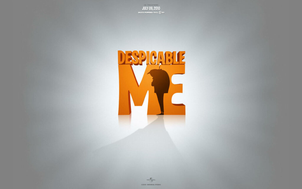 Despicable Me Movie Poster Wallpaper: Bold Gru Silhouette Design
