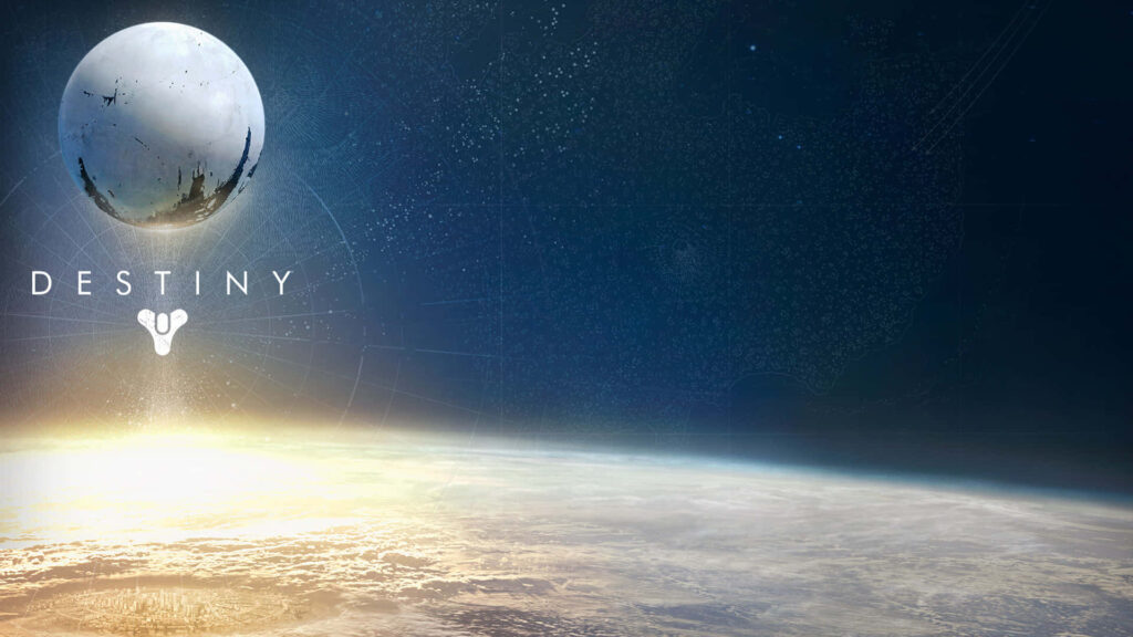 Destiny Wallpaper: Celestial Sphere & Iconic Logo Background