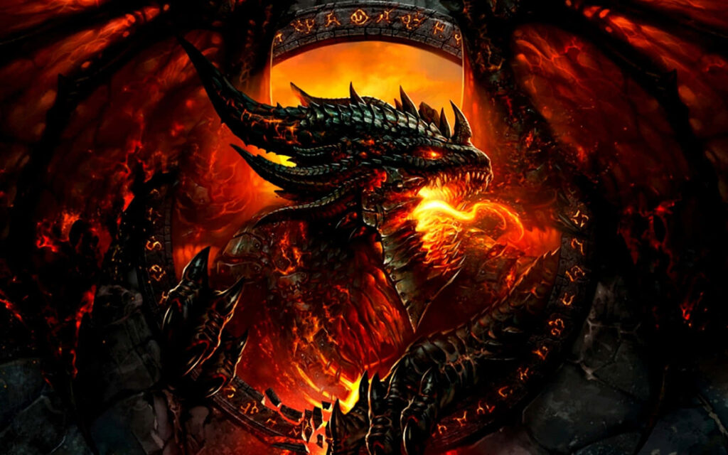 Dragon's Fiery Power Unleashed: A Stunning Background Wallpaper