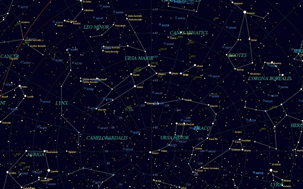 Stellar Constellation Wallpaper: Ursa Major, Leo Minor & Draco Designs
