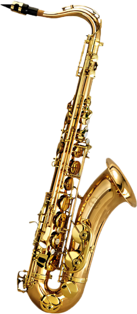 Polished Golden Saxophone Wallpaper PNG for Music Lovers