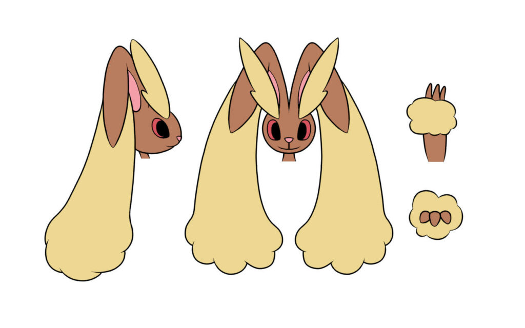 Detailed Pokemon Wallpaper: Fluffy Ears & Multiple Views