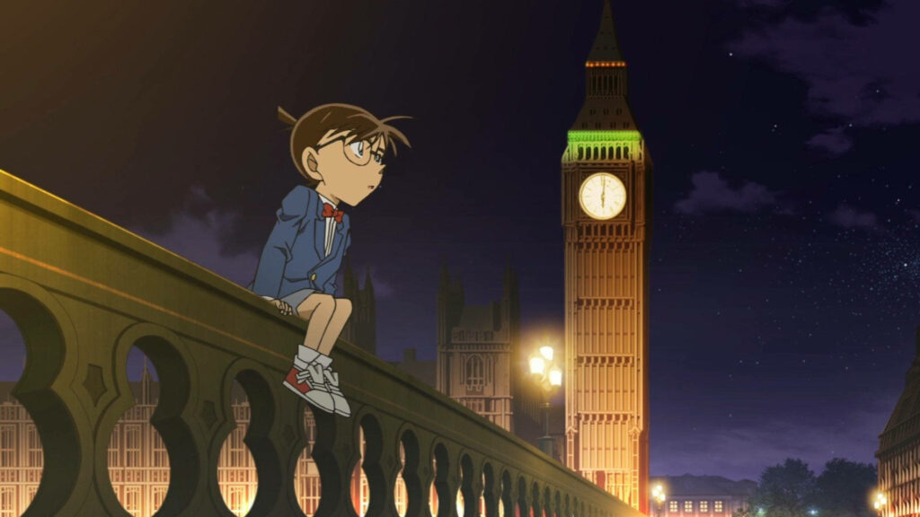 Detective Conan Wallpaper: Nighttime London Bridge with Big Ben