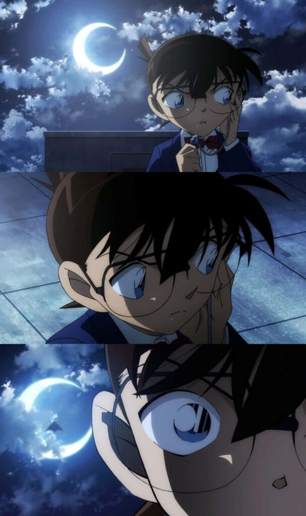 Detective Conan Moonlit Wallpaper: Sharp Mind & Deduction Art