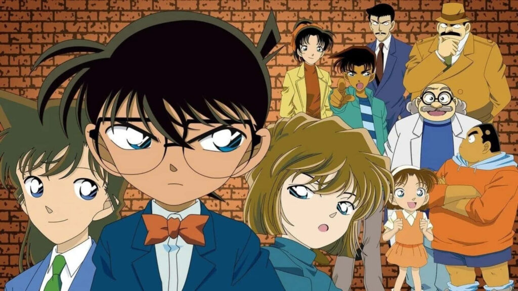 Detective Conan Wallpaper: Shinichi Kudo & Ran Mori in Youthful Group